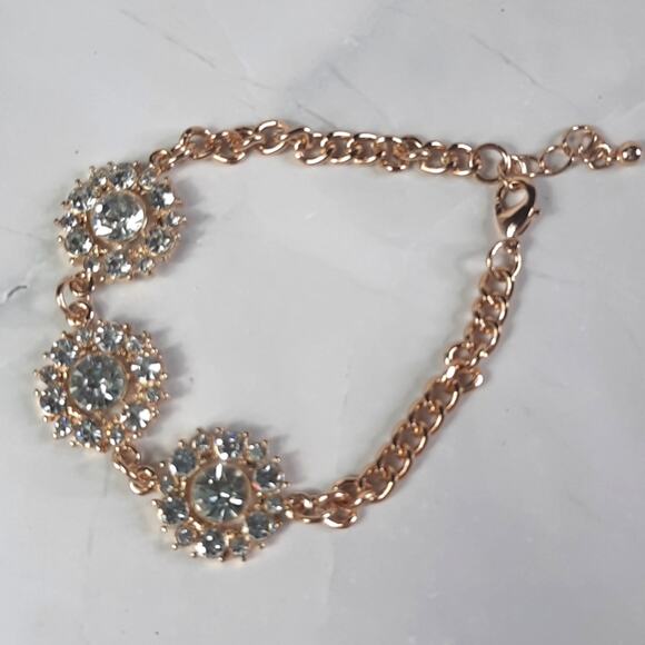 Gold & Crystal Three Piece Jewelry Set - Picture 3 of 6